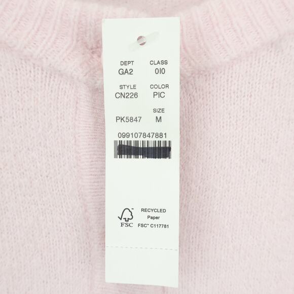 J.Crew Supersoft Bubble Hem Cardigan Peppermint Ice Pink Size Medium NWT - Picture 5 of 9